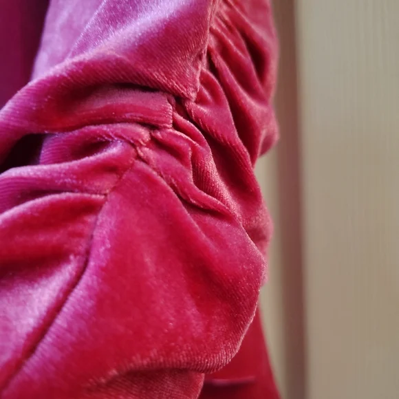 Fuchsia Velvet Blazer Size 1X - Picture 4 of 6